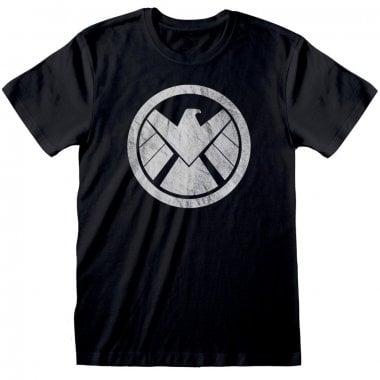 Avengers Shield Logo Distressed T-Shirt 0