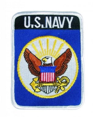 US Navy stoflap med lim 0