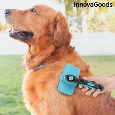 Rensebørste til kæledyr med optrækkelige børster Groombot InnovaGoods 0