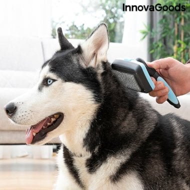 Rensebørste til kæledyr med optrækkelige børster Groombot InnovaGoods 1