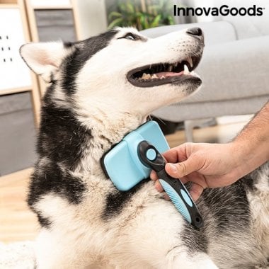 Rensebørste til kæledyr med optrækkelige børster Groombot InnovaGoods 3