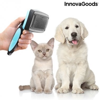 Rensebørste til kæledyr med optrækkelige børster Groombot InnovaGoods 6