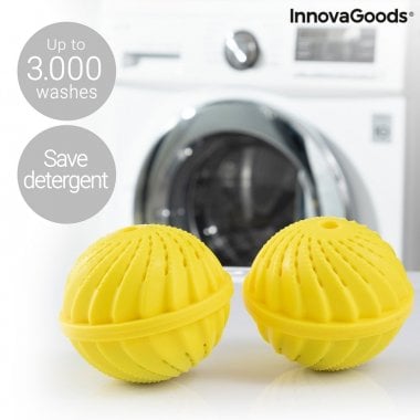 Vaskeri bolde uden vaskemiddel Delieco InnovaGoods Pakke med 2 stk 1