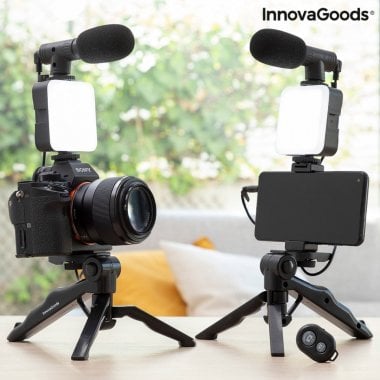 Vlogging-sæt med lys, mikrofon og fjernbetjening Plodni InnovaGoods 6 Dele 3