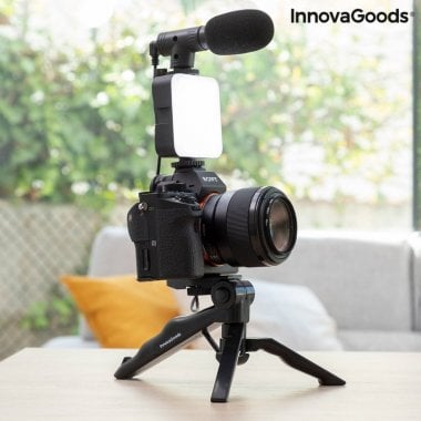 Vlogging-sæt med lys, mikrofon og fjernbetjening Plodni InnovaGoods 6 Dele 7