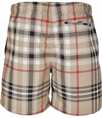 Bade shorts med britisk tartan mønster 3