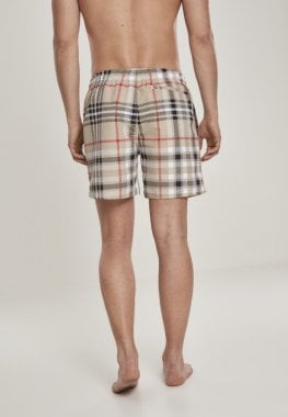 Bade shorts med britisk tartan mønster 6