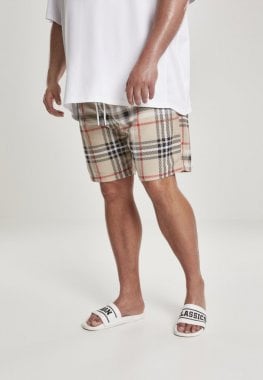Bade shorts med britisk tartan mønster 7