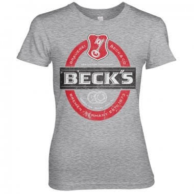 Beck's Beer Washed Label Logo Girly T-shirt 3