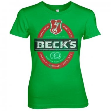 Beck's Beer Washed Label Logo Girly T-shirt 4