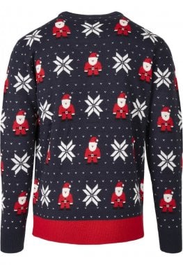 Blå finstrikket jule sweater mænd 14