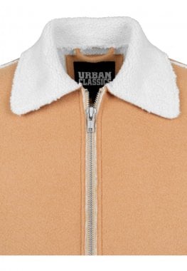Sherpa jacket in suede imitation 6