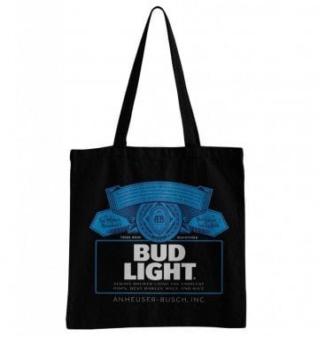 Bud Light Label Logo Tote Bag 1