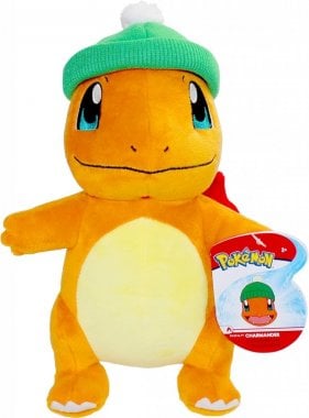 Charmander med hat - tøjdyr 20 cm - Pokemon