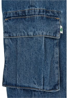 Økologiske cargo-shorts i jeans til mænd 24