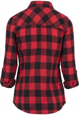 Flannel skjorte til kvinder rød / sort 2