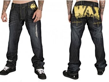 WAX Jeans fubar svart gula