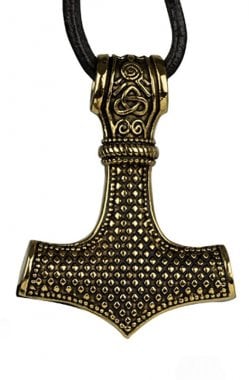 Golden Thors hammer halskæde 1