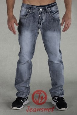 Gråsvarta slitna jeans Jeansnet 0