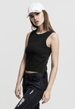 Ladies Lace Up Cropped Top 0