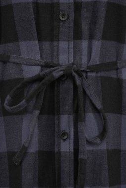 Langærmet flannel skjortekjole - dame 9