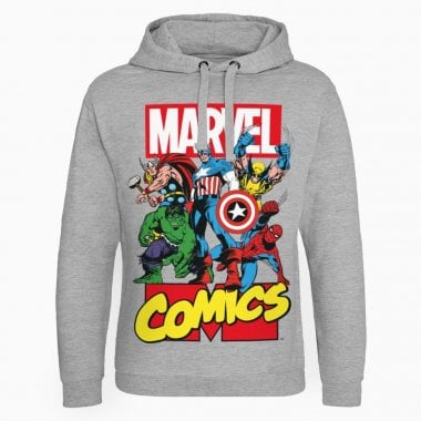 Marvel Comics hoodie grå