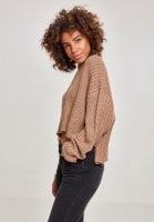 Ladies Wide Oversize Sweater taupe