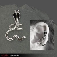 Sølv Cobra øreringe klemme 2