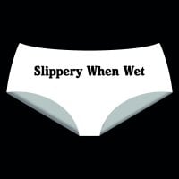 Hipsters med trycket  Slippery When Wet2