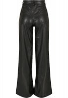 Sorte brede bukser i syntetisk læder kvinder 6