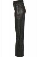 Sorte brede bukser i syntetisk læder kvinder 3