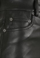 Sorte brede bukser i syntetisk læder kvinder 2