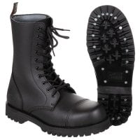Sorte læderstøvler - 10 sløjfer 1