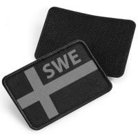 SWE grå flag - patch med velcro