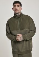 Sweatshirt i militær stil oliv