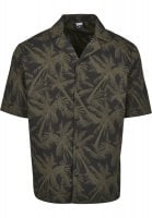 Sort kortærmet skjorte med palmer 1