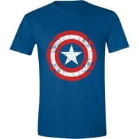 Captain America Cracked Shield Men T-Shirt 0