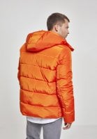 Polstret jakke med hætte mænd orange rygg