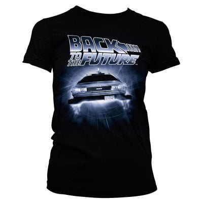 Back To The Future - Flying Delorean Girly Tee 1