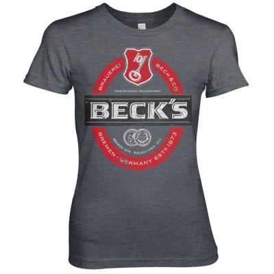 Beck's Beer Washed Label Logo Girly T-shirt 1