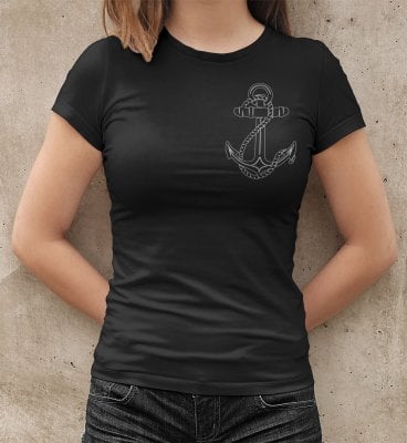 Black Anchor T-shirt Dæme 1