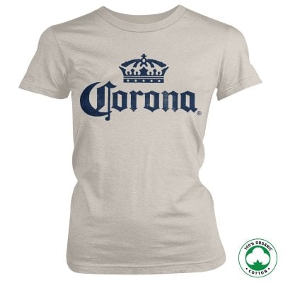 Corona Washed Logo Organic Girly T-Shirt 1