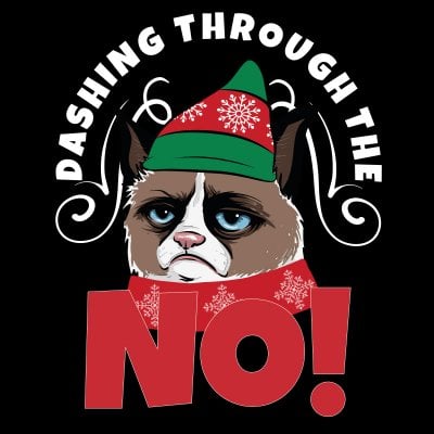 Dashing through the NO! Grumpy Cat T-shirt