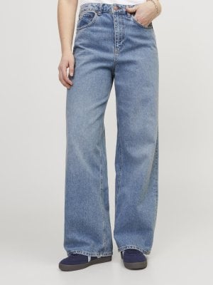 Högmidjade jeans med brede ben 1