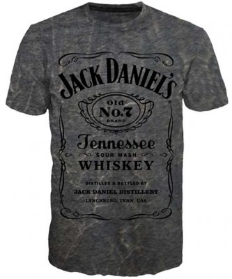 Jack Daniels Acid Washed T-shirt grey