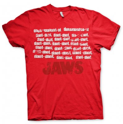 Jaws Dant Dant röd t-shirt