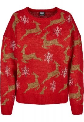Julesweater med rensdyr oversize dame