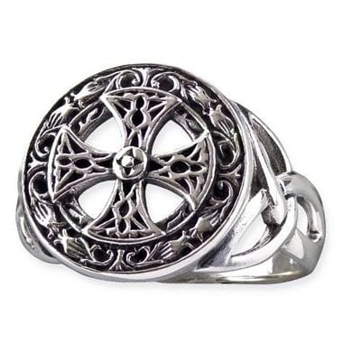 Keltisk kryds sølvring