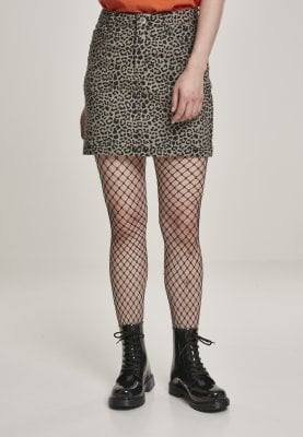 Kort nederdel i leopardmønster 1