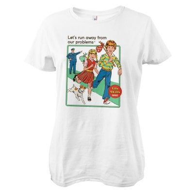Let's Run Away From Our Problems Girly Tee 1